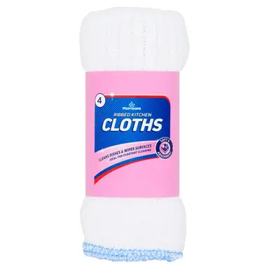 Morrisons Ribbed Kitchen Cloths, 4 per Pack