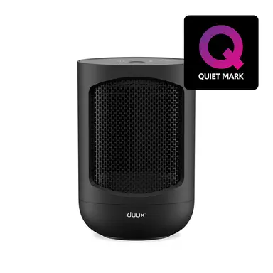 Duux Zone Personal Fan Heater – 1500W Ceramic, 60° Oscillation, 3 Heat Settings, Portable – Black, DXCH41UK