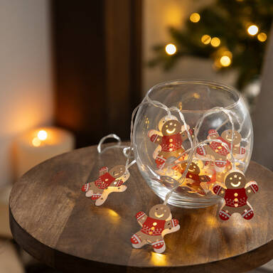 Feeric Peperkoek-LED-slinger, 10 warmwitte LED’s, 1,65m