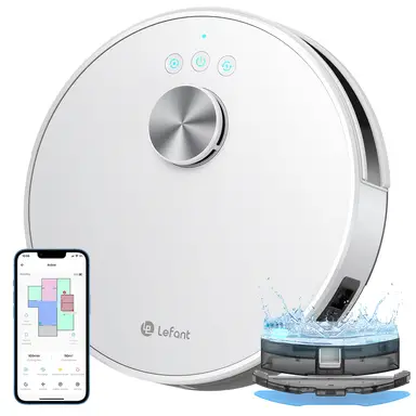 Lefant M1 Robot Vacuum Cleaner 5500 Pa, LiDAR Navigation, Multi-Stage Mapping, Alexa, App & Wi-Fi Control, for Animal Hair, Carpets & Hard Floors