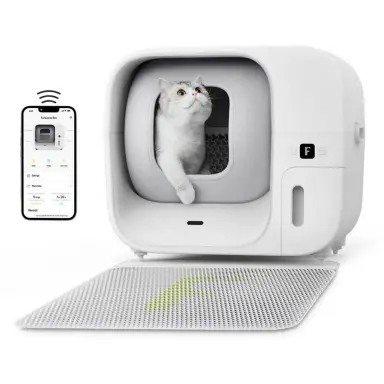 Furbulous Automatische Katzenklobox - Selbstreinigendes Katzenklo - APP-Steuerung - 60L - Für mehrere Katzen geeignet - Kompatibel mit allen Arten von Katzenstreu - FB001
