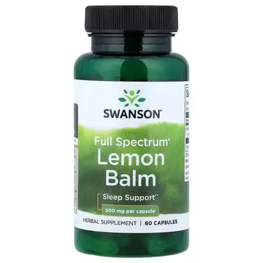 Swanson Full Spectrum Lemon Balm Sleep Calm 500mg - 60 Capsules