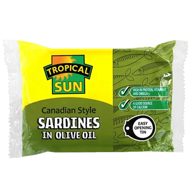Tropical Sun Canadian Style Sardines In Olive Oil 120g