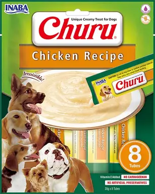 INABA Churu Hundefutter Huhn-Rezept 8 Stücke