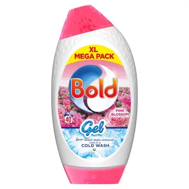 Bold Liquid Detergent, Pink Blossom, 40 Washes, 1.32l