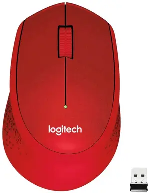 Logitech muis M330 SILENT PLUS draadloos rood
