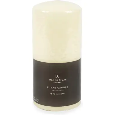 Wax Lyrical Pillar Candle Unscented Ivory 7x15cm