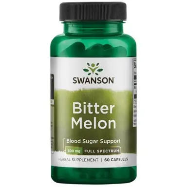 Swanson Full Spectrum Bitter Melon Blood Sugar Support 500mg Capsules - 60 Capsules