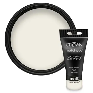 Crown Matt Emulsion Swan Fther 40ml