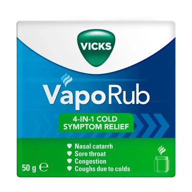Vicks VapoRub Ointment Cough, Cold & Flu Symptom Relief - 50g