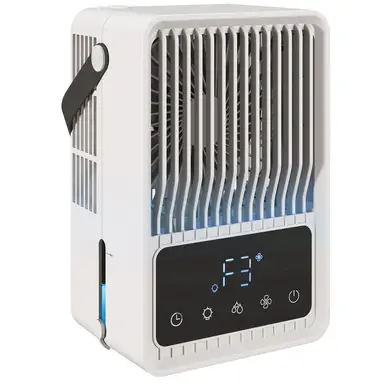 HOMCOM Portable Air Conditioner, 4-in-1 Mini Air Cooler, 3 Speed, 550ml Tank Black
