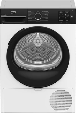 Beko Condenser dryer with heat pump technology, NX design, multifunction display with up to 24-hour start time pre-selection, fully electronic, electronic moisture measurement, stainless steel drum, 10 kg, EEK: A++, new EEK "D"