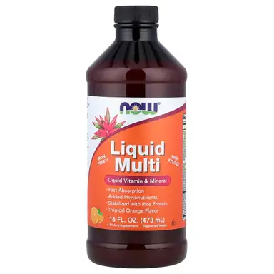 NOW Foods Liquid Multi, Tropical Orange (Iron Free) - 473 ml.