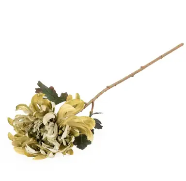 Candlelight Artificial Hydrangea Flower Stem Olive 46cm