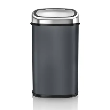 Tower Recycling Pedal Bin, 3 Compartments, 45 L, Forest Green