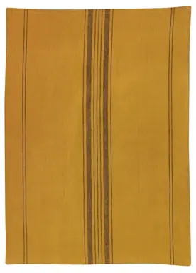 Torchon Rayé en Lin et Coton Kilia Bronze 50 x 70