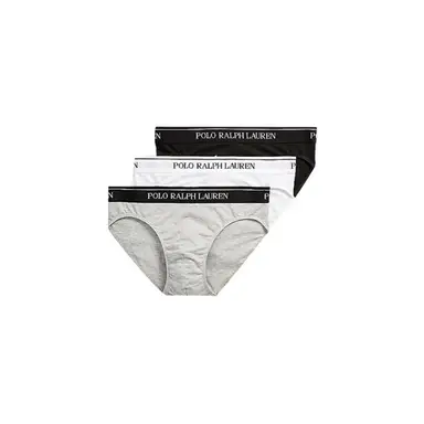 Ralph Lauren Low-Rise-Brief 3-Pack - White/Polo Black/Andover Heather