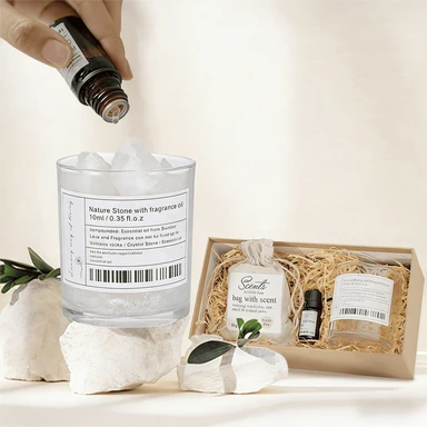 Zooly Crystal Diffuser Gift Set - White Tea Serenity (White Crystal), 380G, 1 Set