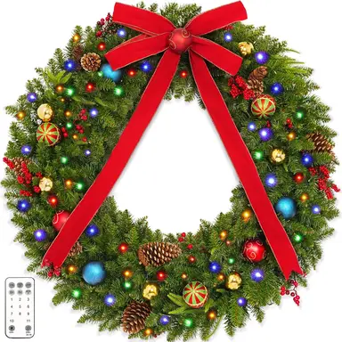 Guirlande de Noël de 48 pouces avec 200 lumières - 1 pièce