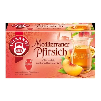 Teekanne Mediterraner Pfirsich Tee 20 x 2,5 g