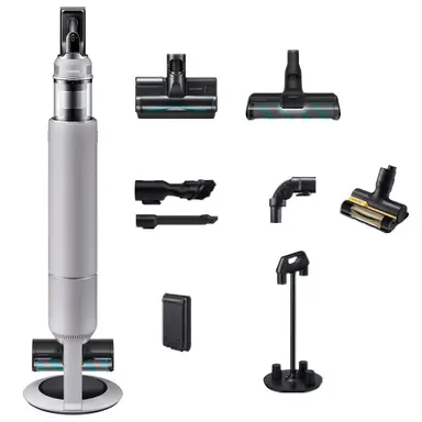 Samsung VS80F28EFP 2-in-1 stofzuiger, droge HEPA, microzakloos, 0,5 L, 770 W, grijs, 2,2 Ah