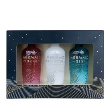 Mixed Trio Gift Set (1 x 5cl Pink Gin 38% ABV, 1 x 5cl Salt Vodka 40% ABV & 1 x 5cl London Dry Gin 42% ABV)