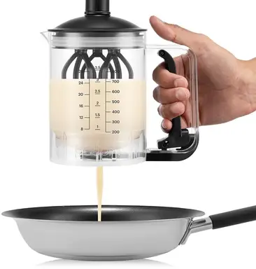 Bodum BISTRO pannenkoekenbeslag mixer & dispenser - zwart, BPA-vrij plastic