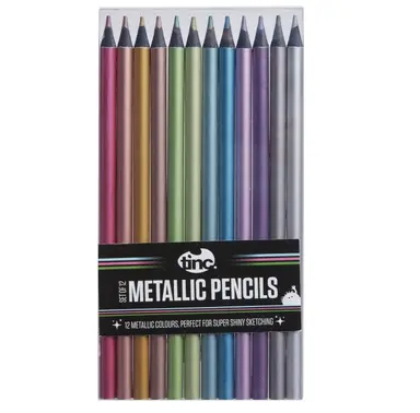 Tinc Set of 12 Metallic Pencils