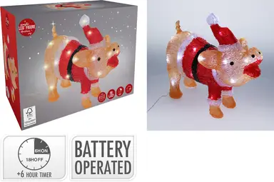 PIG 30CM WITH LED ACRYLIC
