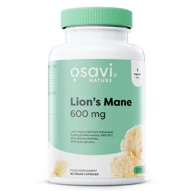 Osavi Lion's Mane Cognition 600mg Vegan Cognitive Support Capsules - 60 Capsules