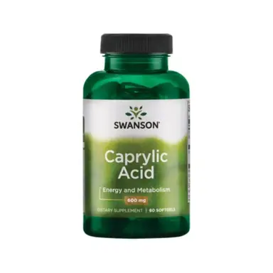 Swanson Caprylic Acid Gut Health 600 mg - 60 Capsules