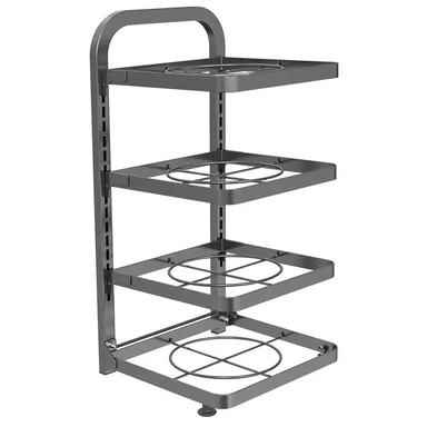 Maxcook 4-Tier Adjustable Kitchen Utensil Rack - Black