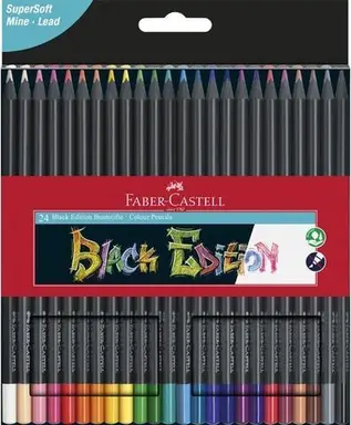 Faber-Castell Black Edition Kleurpotloden 24 stuks in kartonnen etui