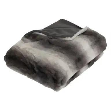 Plaid fourrure Grizzli 120 x 160 cm gris