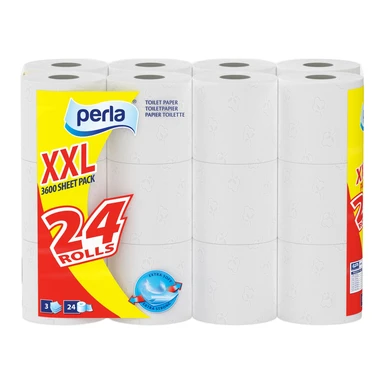 perla toiletpapier, 24 rollen, 3-laags