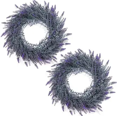 DDHS 18inch Lavender Wreath -2pcs