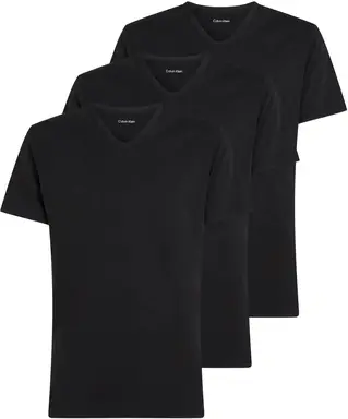 Calvin Klein S/S V NECK 3PK UB1 Men's Underwear 3-Pack Black 3XL