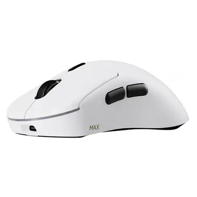 RAPOO VT3 MAX Wireless Gaming Mouse， True 8K Wireless Polling Rate， 53g Lightweight， Up to 750 Hr Battery， Nordic nRF54L15 MCU， 120-Million Optical Switch， 10 Programmable Buttons， Macro Enabled - White