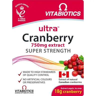 Vitabiotics Ultra Cranberry Urinary Tract Support Tablets - 30 Tablets