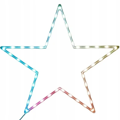 Window Star LED Light, 45 LEDs RGB, 60 cm, Multicolor, USB