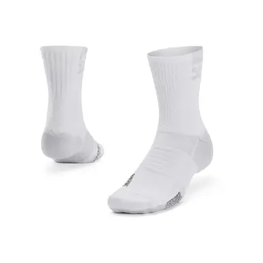 Under Armour ArmourDry Playmaker Unisex Mid-Crew Socks - White