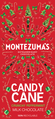 Montezuma's Milk Chocolate Christmas Candy Cane Peppermint Bar 90g