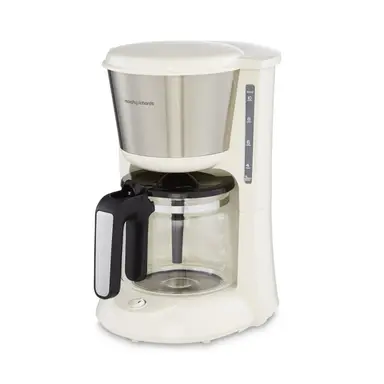 Morphy Richards Equip Filter Coffee Machine, Pour Over Technology, 1.2 L - Cream, 162504