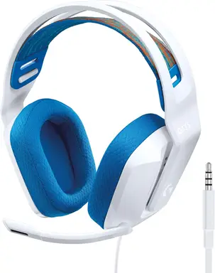 Logitech G335 Kabelgebundenes Gaming-Headset, Flip-to-Mute-Mikrofon, 3,5-mm-Klinke, Ohrpolster aus Memory-Schaum, Leicht, Kompatibel mit PC, PlayStation, Xbox, Nintendo Switch - Weiß