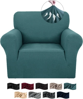 YSTYLE Stretch-Sofa-Bezug, Couchbezug für Couch und Sofa, Möbelschutzbezug für Sofa mit elastischem Boden, 1-Sitzer, SJ, Türkis
