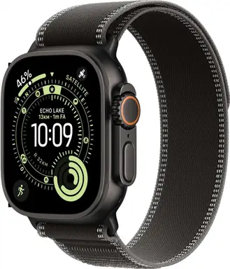 APPLE Watch Ultra 3 GPS + Cellular 49mm Black Titanium Case with Black/Charcoal Trail Loop - S/M