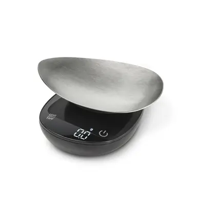 Caso Design FinoCompact Precision Kitchen Scales – Silver， 500 g Capacity， 0.1 g Increments， LED Display， 03201