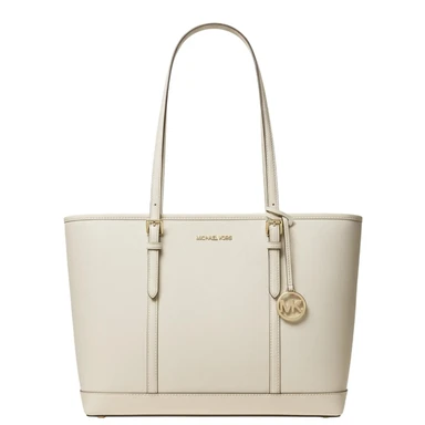 Michael Kors Charlotte Grand cabas 3-en-1 en cuir saffiano - Crème 