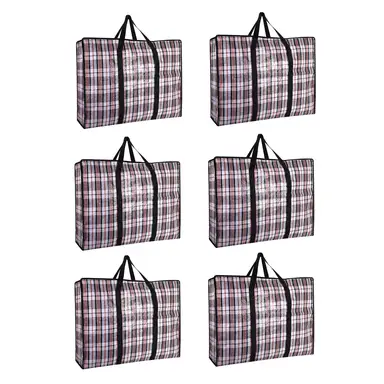 6-piece practical down comforter storage bag, space-saving, can be used to store clothes and bedding.68*50*24cm black