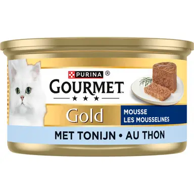 Gourmet Gold hoog eiwit kattenvoer blik tonijn 85 g